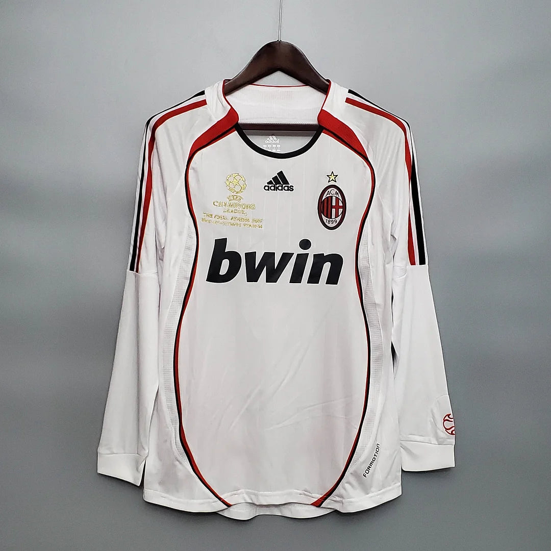 2006/2007 Retro Long Sleeve AC Milan Away Football Shirt