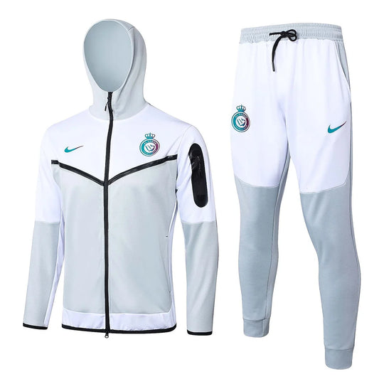 2023/2024 Al Nassr Long Zipped Light Grey Track Suit