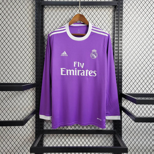 2016/2017 Retro Long Sleeve Real Madrid Away Football Shirt