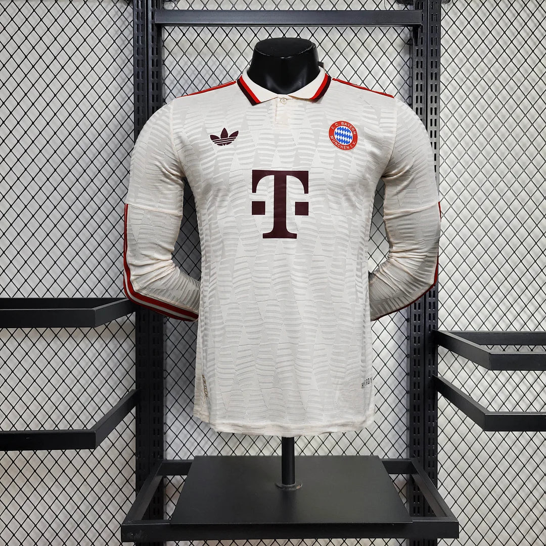 2024/2025 Long Sleeve Player Version Bayern Munchen Third Away Football Shirt