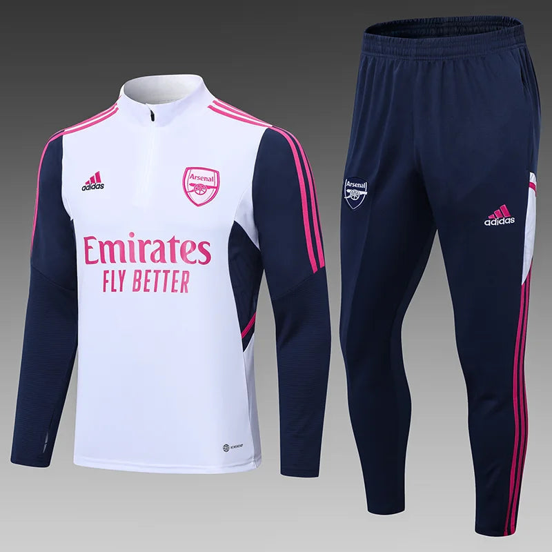 2022/2023 Arsenal Half-Pull Training Suit White Football track suit