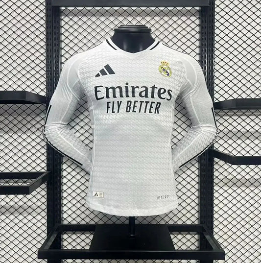 2024/2025 Long Sleeve Player Version Real Madrid Home Football