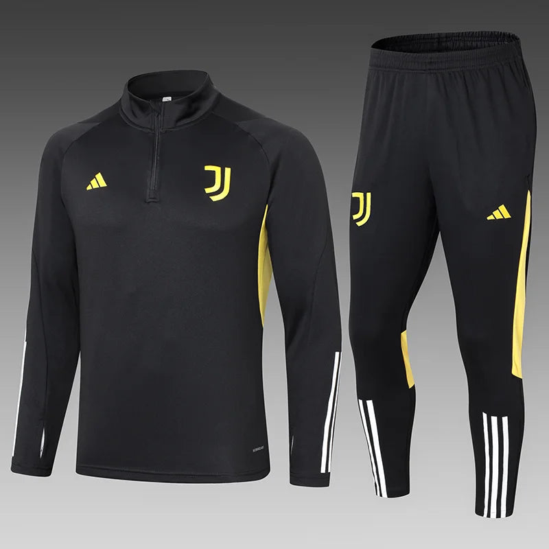 2023/2024 Juventus Half-Pull Training Suit Black Football track suit