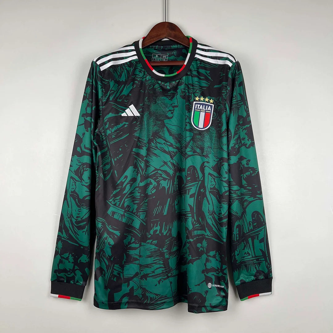 2023 Long Sleeve Italian Special Edition Green Football Shirt