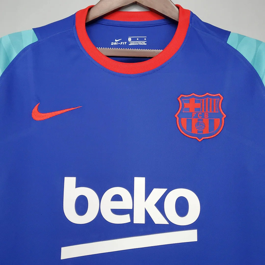 2021/2022 Barcelona Jersey Training Wear Blue And Green