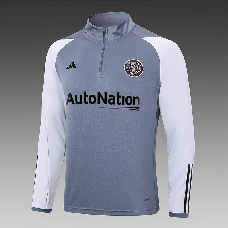 2023/2024 Inter Miami Half-Pull Training Suit Grey Football track suit