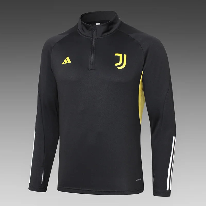 2023/2024 Juventus Half-Pull Training Suit Black Football track suit