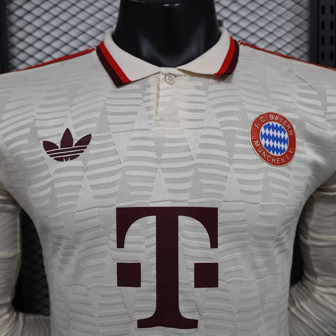 2024/2025 Long Sleeve Player Version Bayern Munchen Third Away Football Shirt