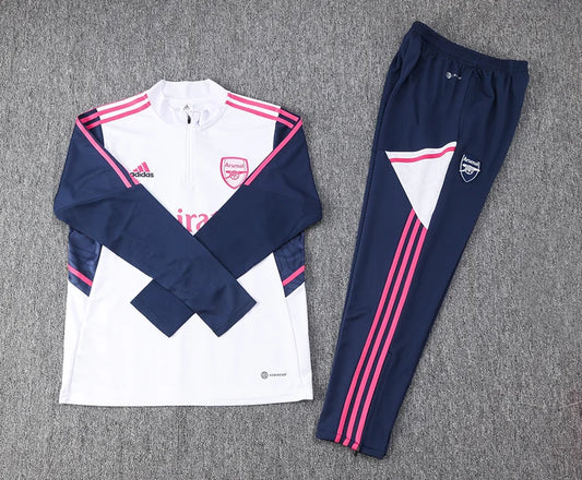 2022/2023 Arsenal Half-Pull Training Suit White Football track suit