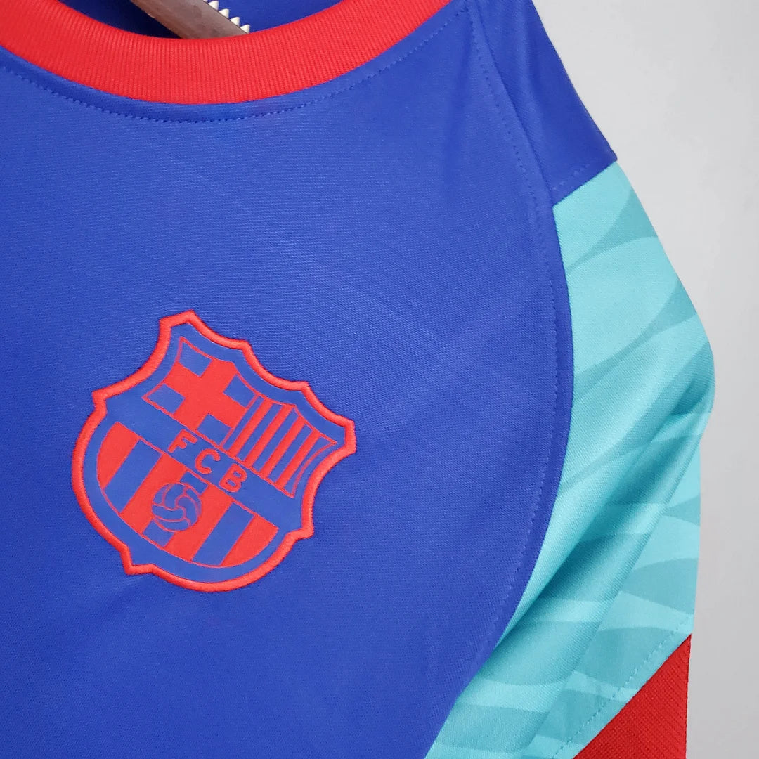 2021/2022 Barcelona Jersey Training Wear Blue And Green