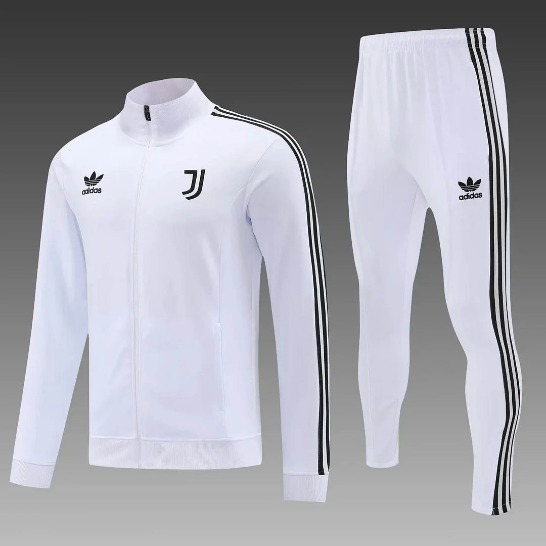 2024/2025 Juventus Long Zipped Jacket Training Suit White Football track suit