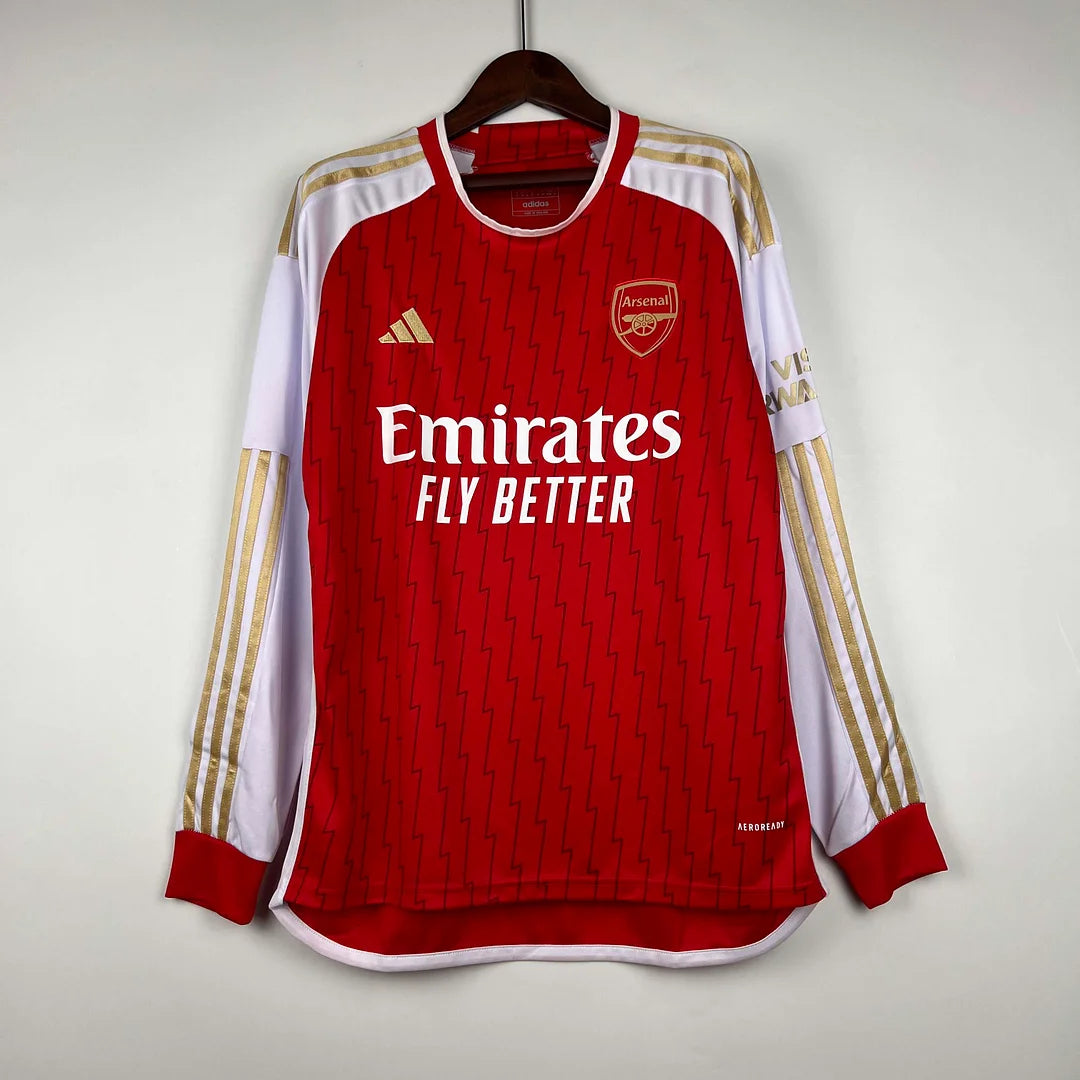 2023/2024 Long Sleeve Arsenal Home Football Shirt