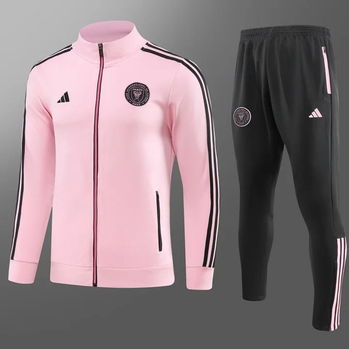 2023/2024 Inter Miami Long Zipped Jacket Pink Football track suit