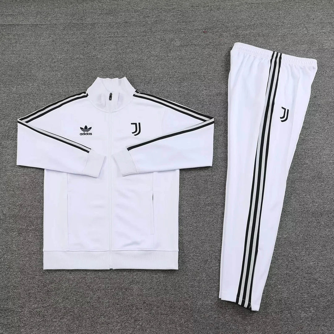 2024/2025 Juventus Long Zipped Jacket Training Suit White Football track suit