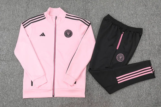 2023/2024 Inter Miami Long Zipped Jacket Pink Football track suit