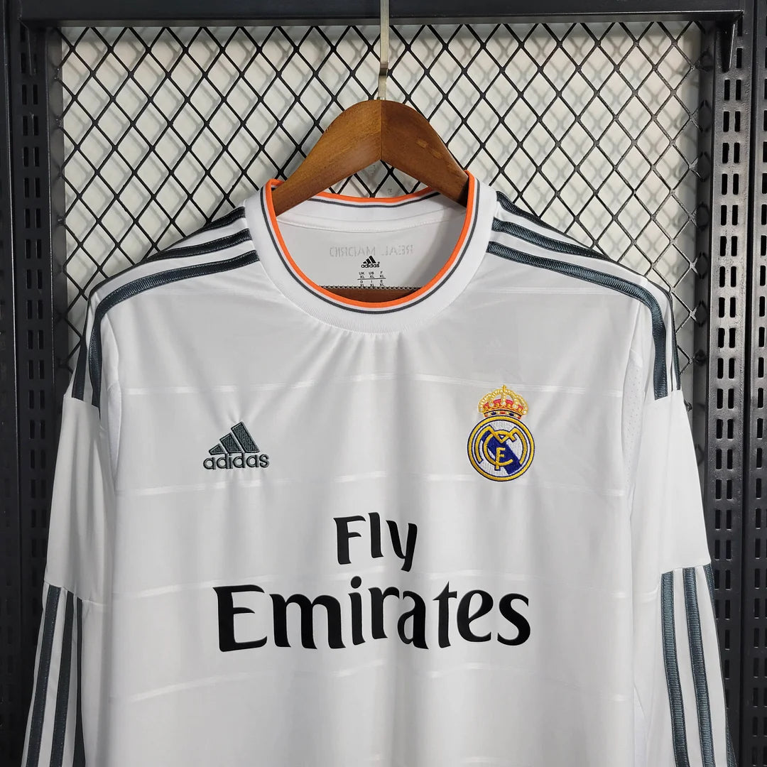 2013/2014 Retro Long Sleeve Real Madrid Home Football Shirt