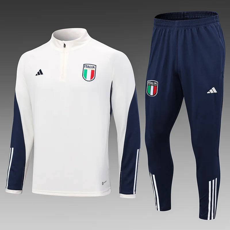 2023 Italy Half-Pull Training Suit Off White Football track suit