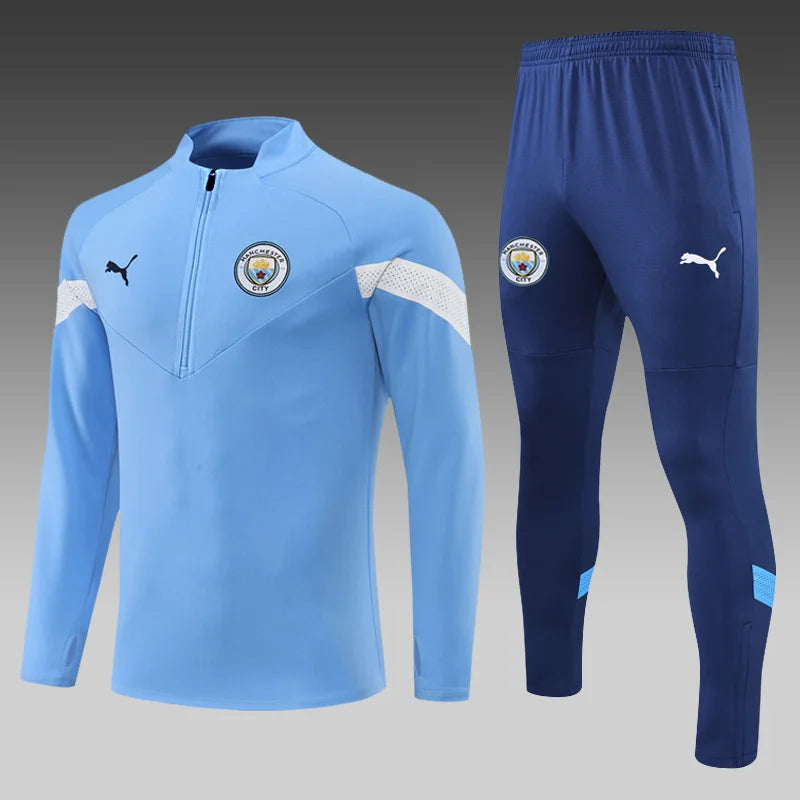 2022/2023 Manchester United Half-Pull Training Suit Blue Football track suit