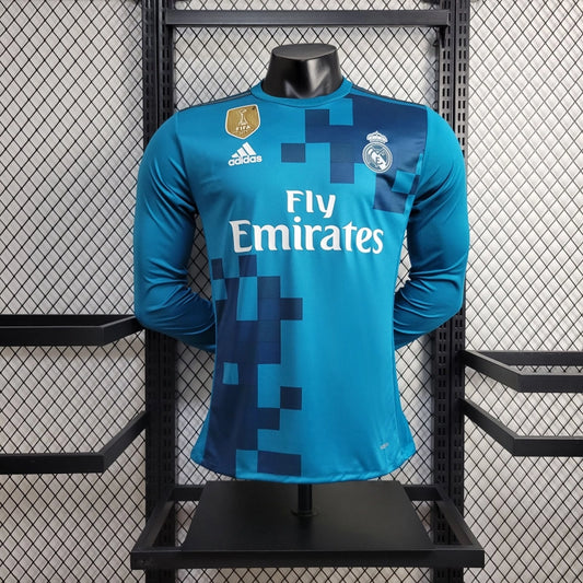 2017/2018 Long Sleeve Retro Real Madrid Third Away Football Shirt