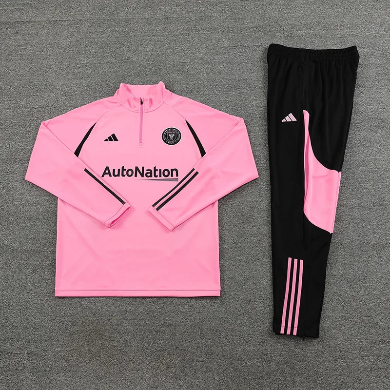 2023/2024 Inter Miami Half-Pull Training Suit Pink Football track suit