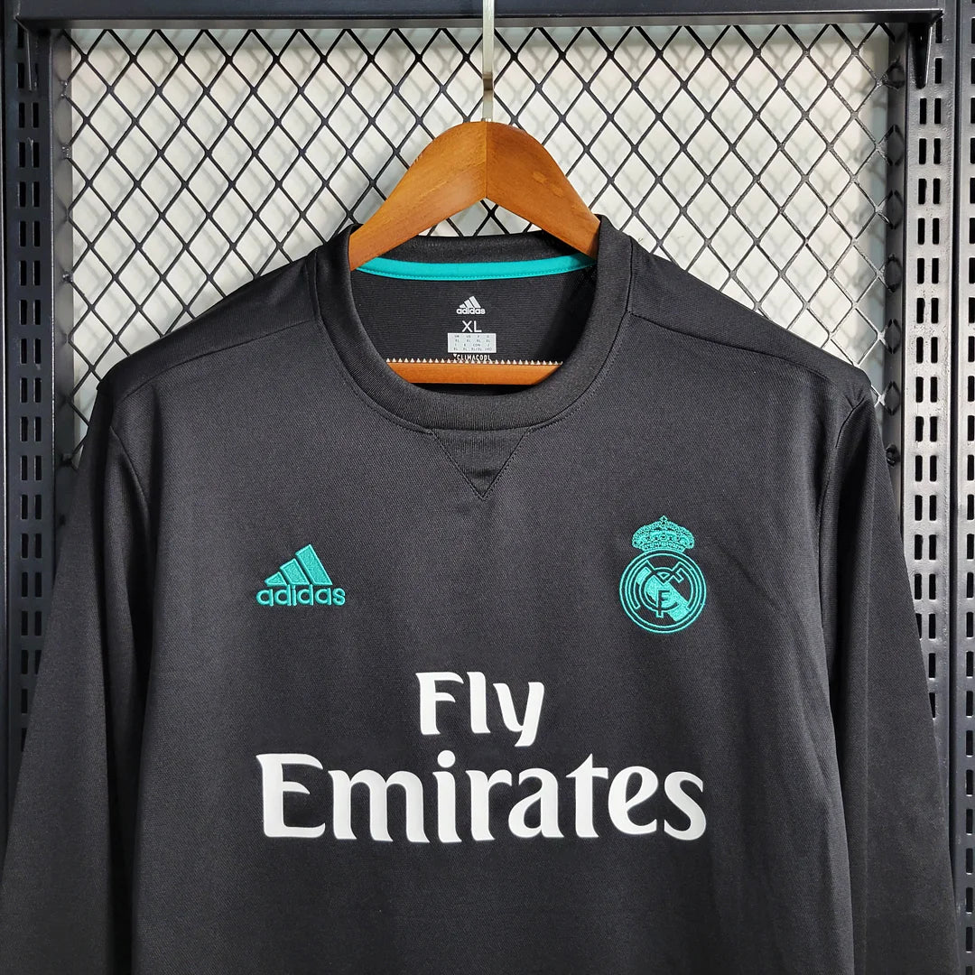 2017/2018 Retro Long Sleeve Real Madrid Away Football Shirt