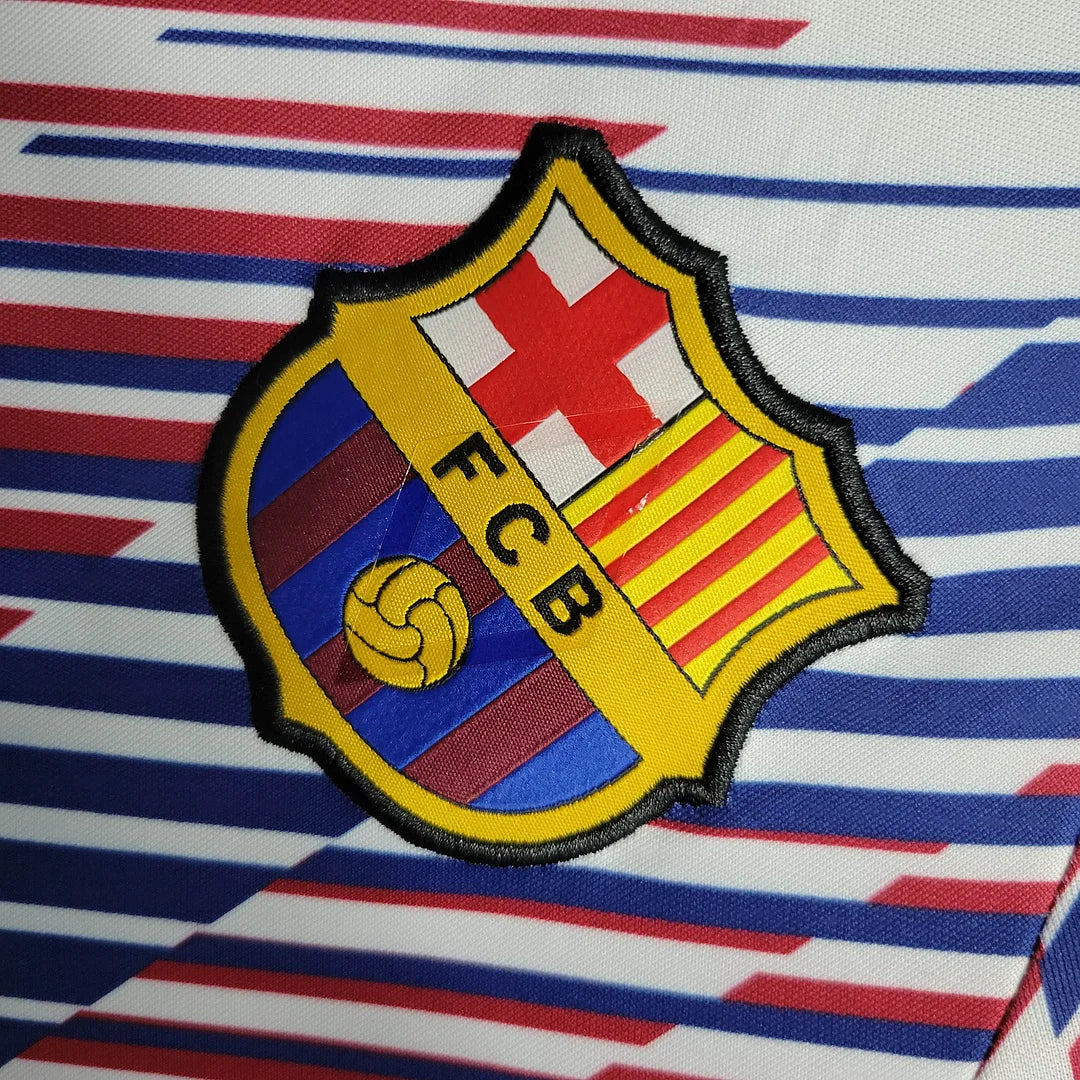 2023/2024 Barcelona Training Wear Red White Blue Jersey