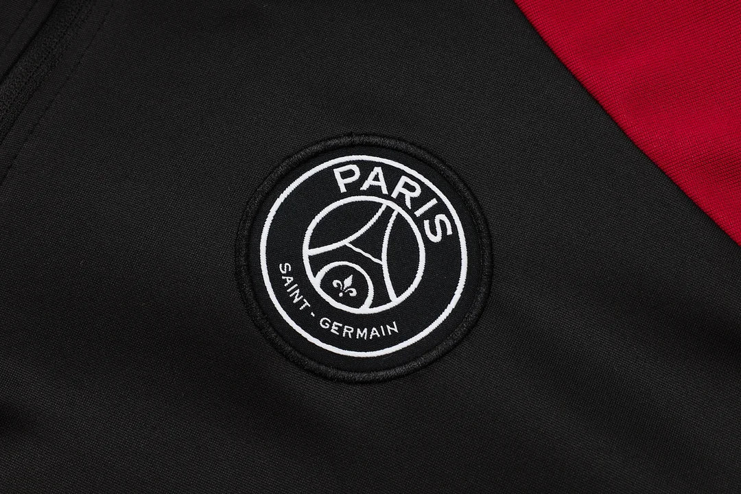 2024/2025 Paris Saint-Germain Half-Pull Training Wear Black Football Tracksuit