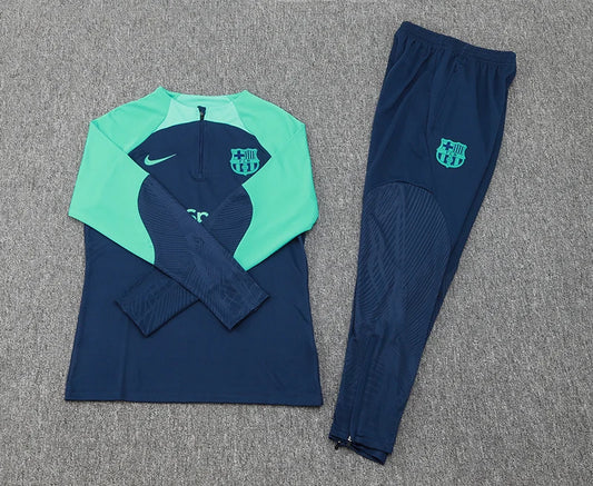 2023/2024 Barcelona Half-Pull Training Suit Royal Blue Football track suit