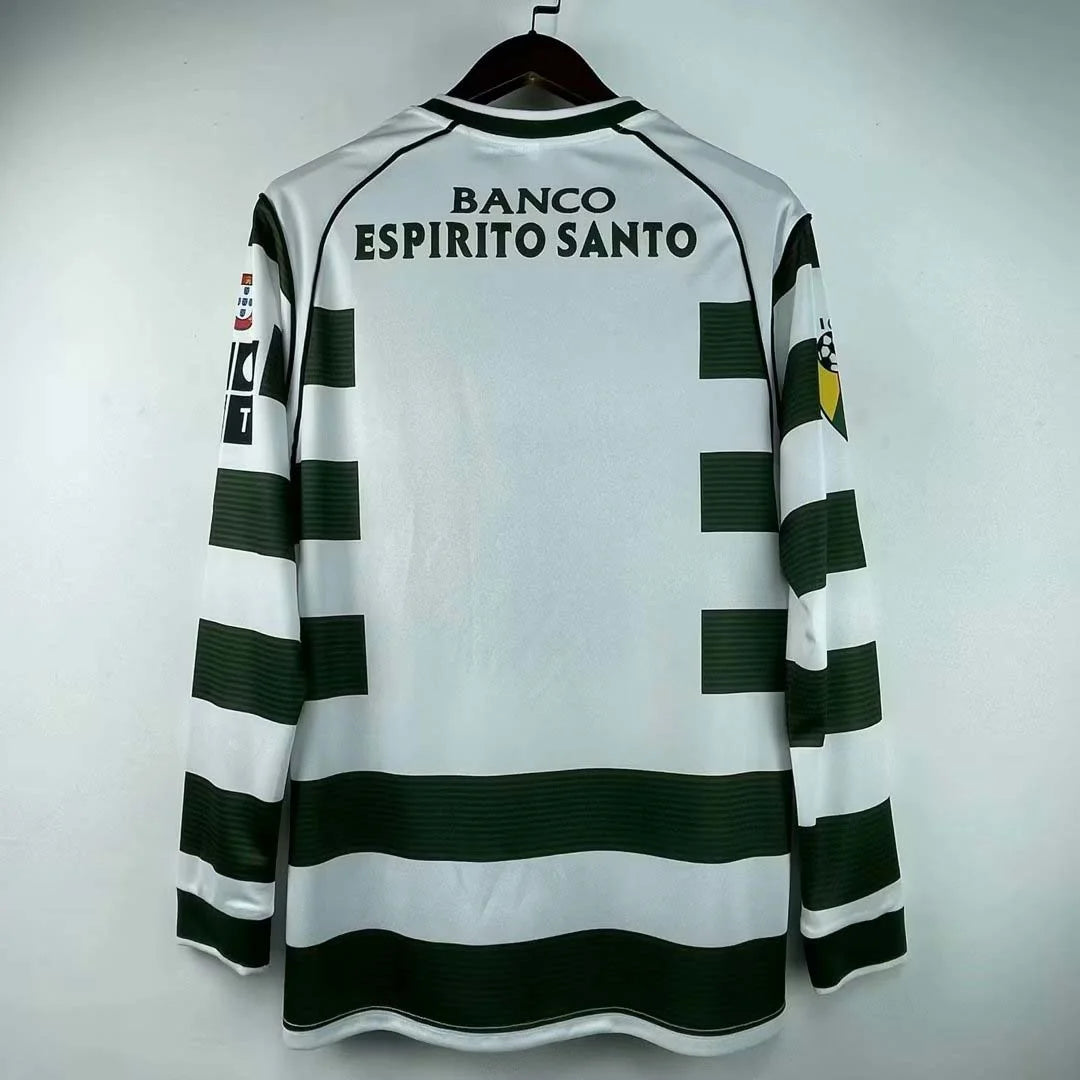 2002/2003 Retro Long Sleeve Sporting Lisbon Home Football Shirt