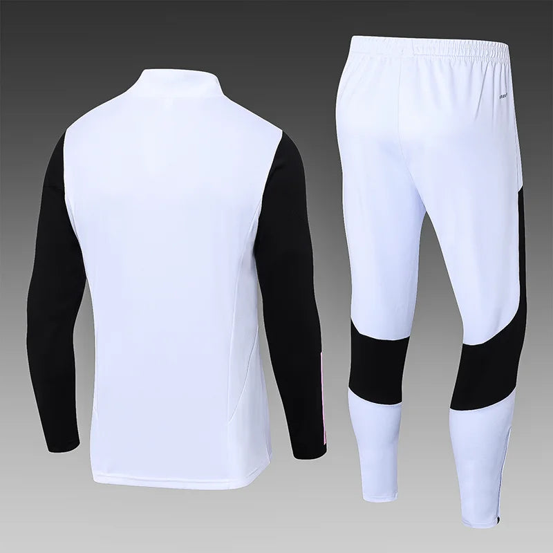 2023/2024 Juventus Half-Pull Training Suit White Football track suit