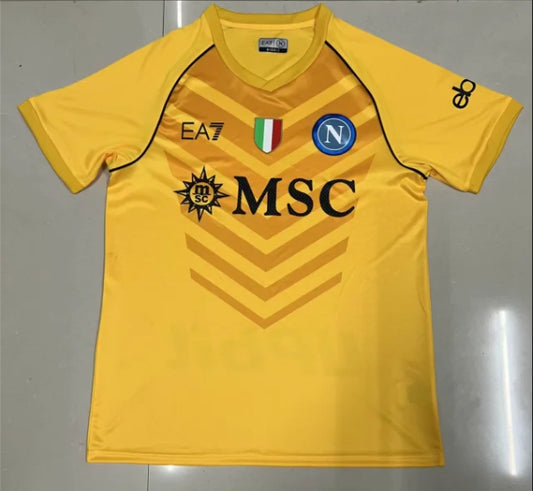 2023/2024 Napoli Goalkeeper Yellow Soccer Jersey