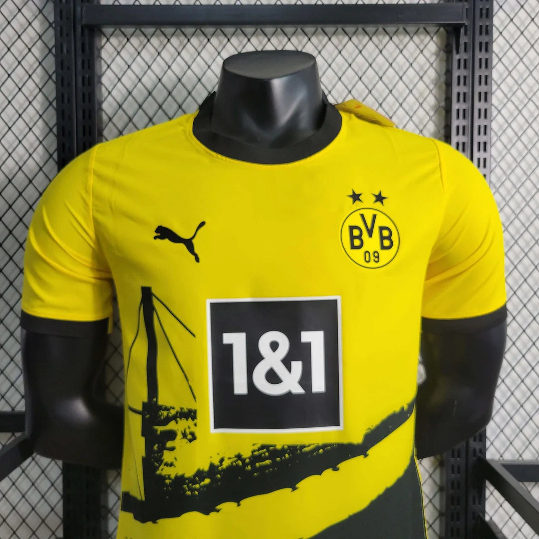 Player Version Dortmund Football Shirt Hone 2023 / 2024