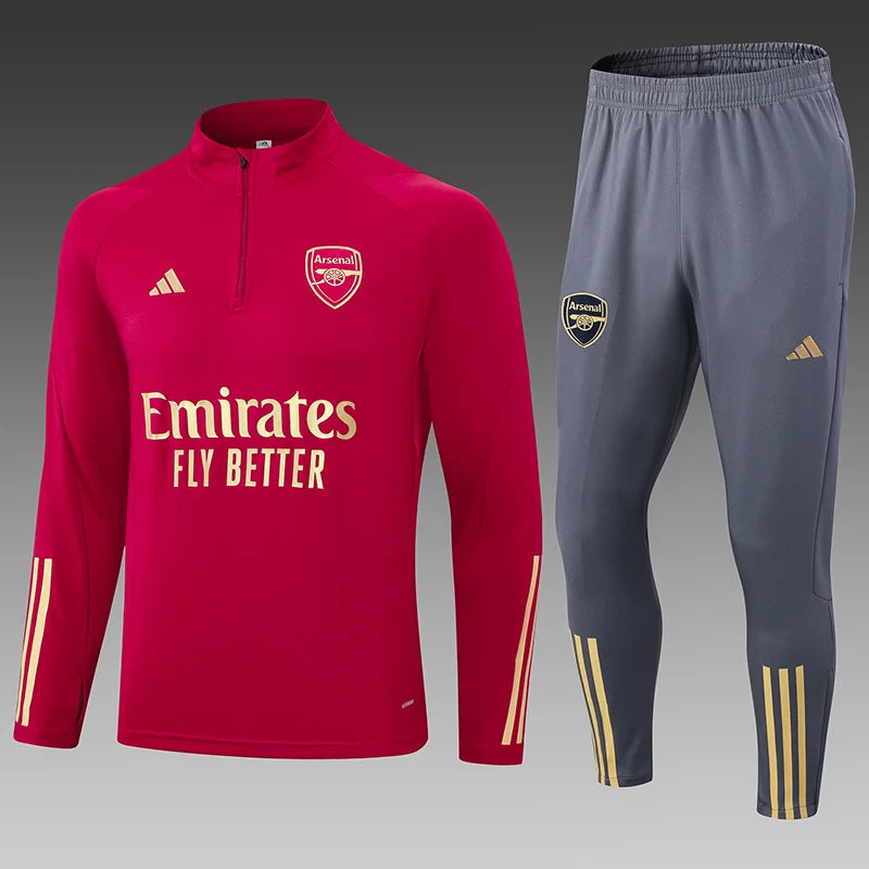 2023/2024 Arsenal Half-Pull Training Suit Red Football track suit