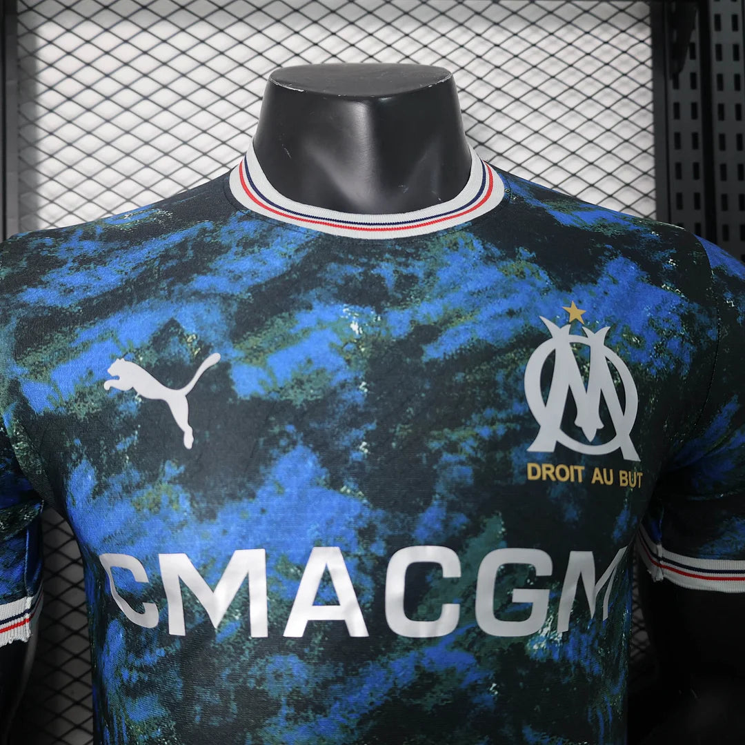 2024/2025 Player Version Olympique Marseille Home Football Shirt