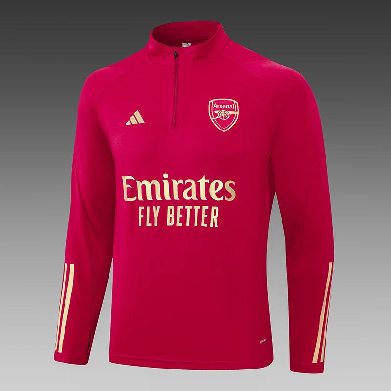 2023/2024 Arsenal Half-Pull Training Suit Red Football track suit