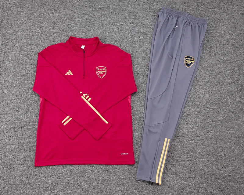 2023/2024 Arsenal Half-Pull Training Suit Red Football track suit