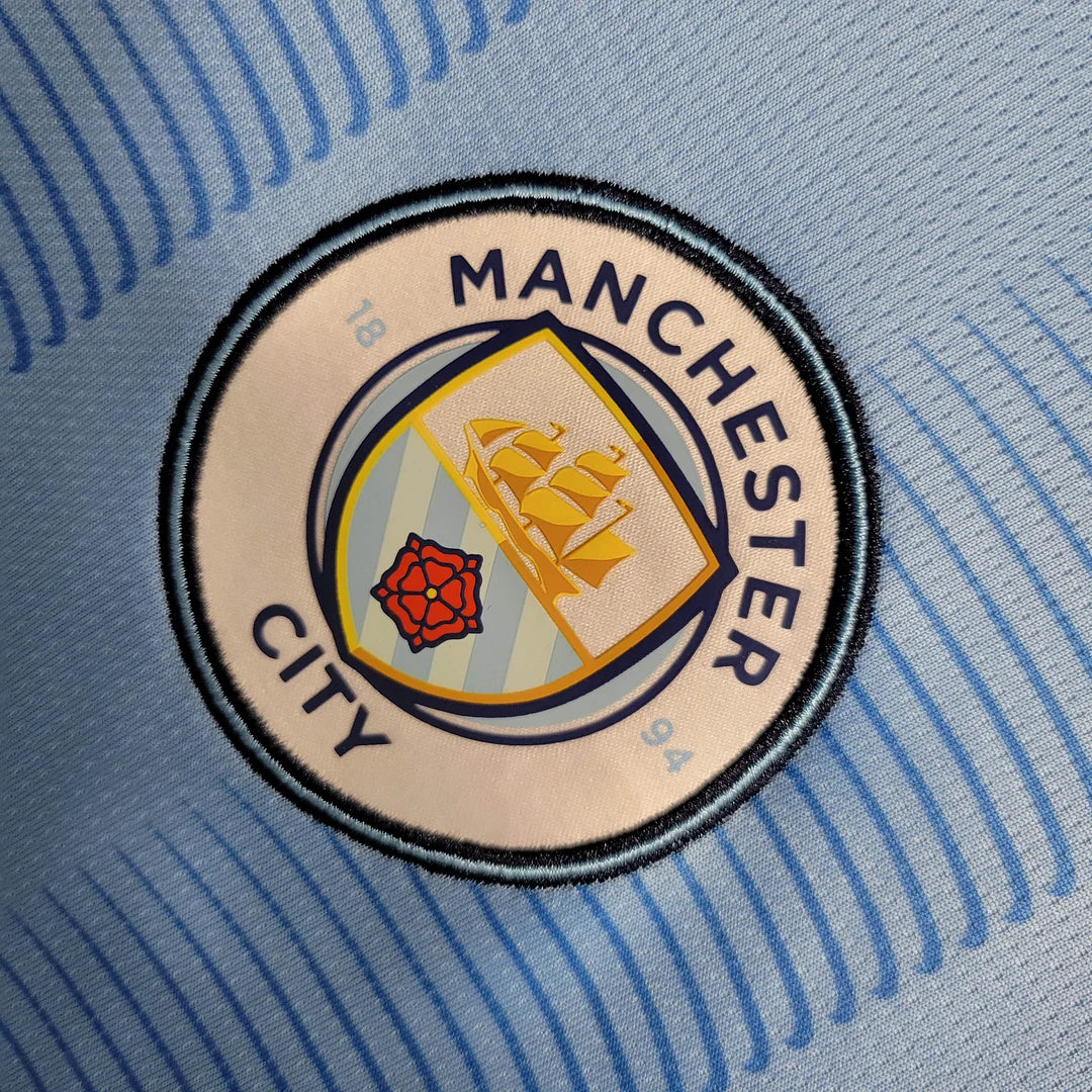 2023/2024 Long Sleeve Manchester City Home Football Shirt