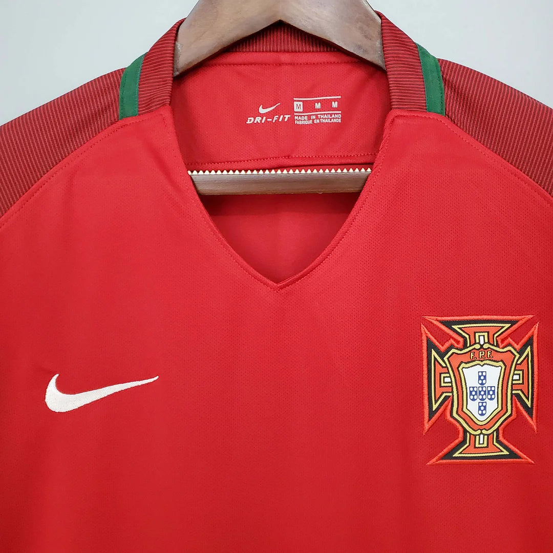 2016 Retro Portugal Home Football Shirt