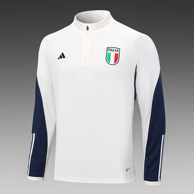 2023 Italy Half-Pull Training Suit Off White Football track suit