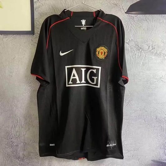 2007-2008 Camiseta de fútbol retro de manga larga del Manchester United local 1:1 Calidad tailandesa