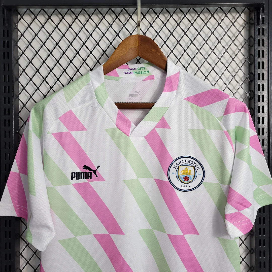 2023/2024 Manchester City Training Suit White Football Shirt