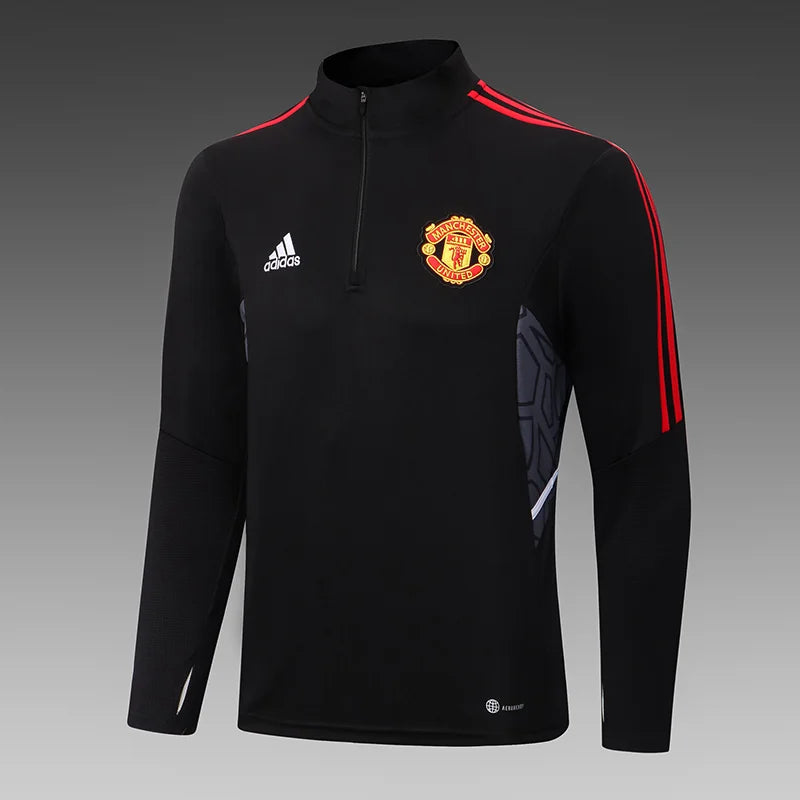 2022/2023 Manchester United Half-Pull Training Suit Black Football track suit