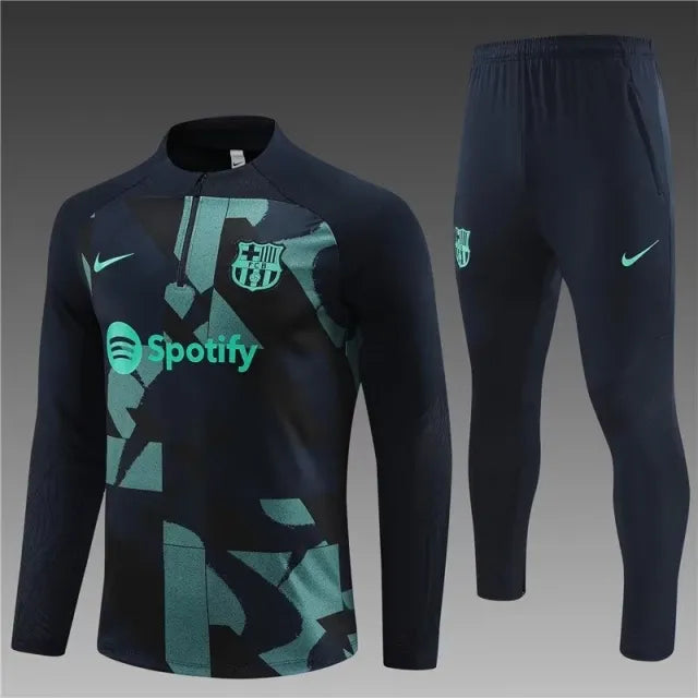 2023/24 Barcelona Green & Black Tracksuit