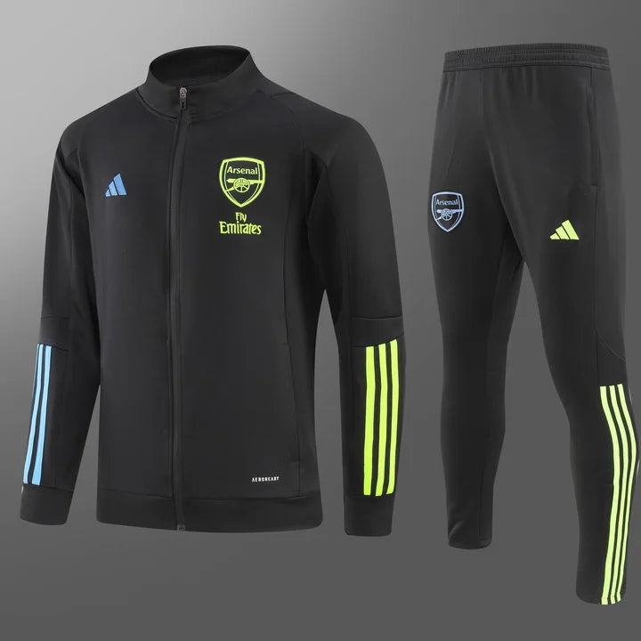 2023/2024 Arsenal Long Zipped Jacket Cyan Football track suit