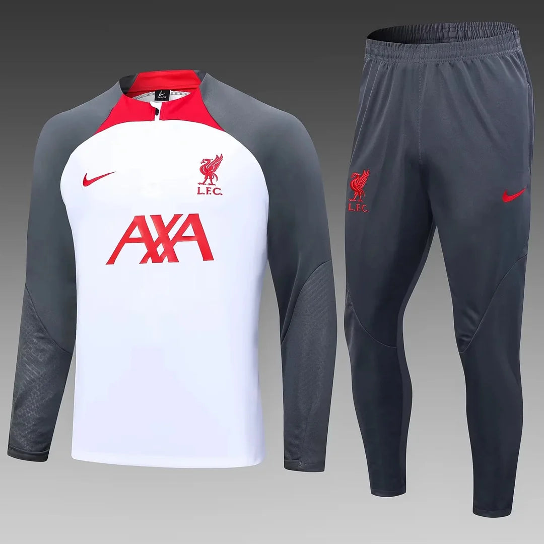 2023/2024 Liverpool Half-Pull Training Suit White Football track suit