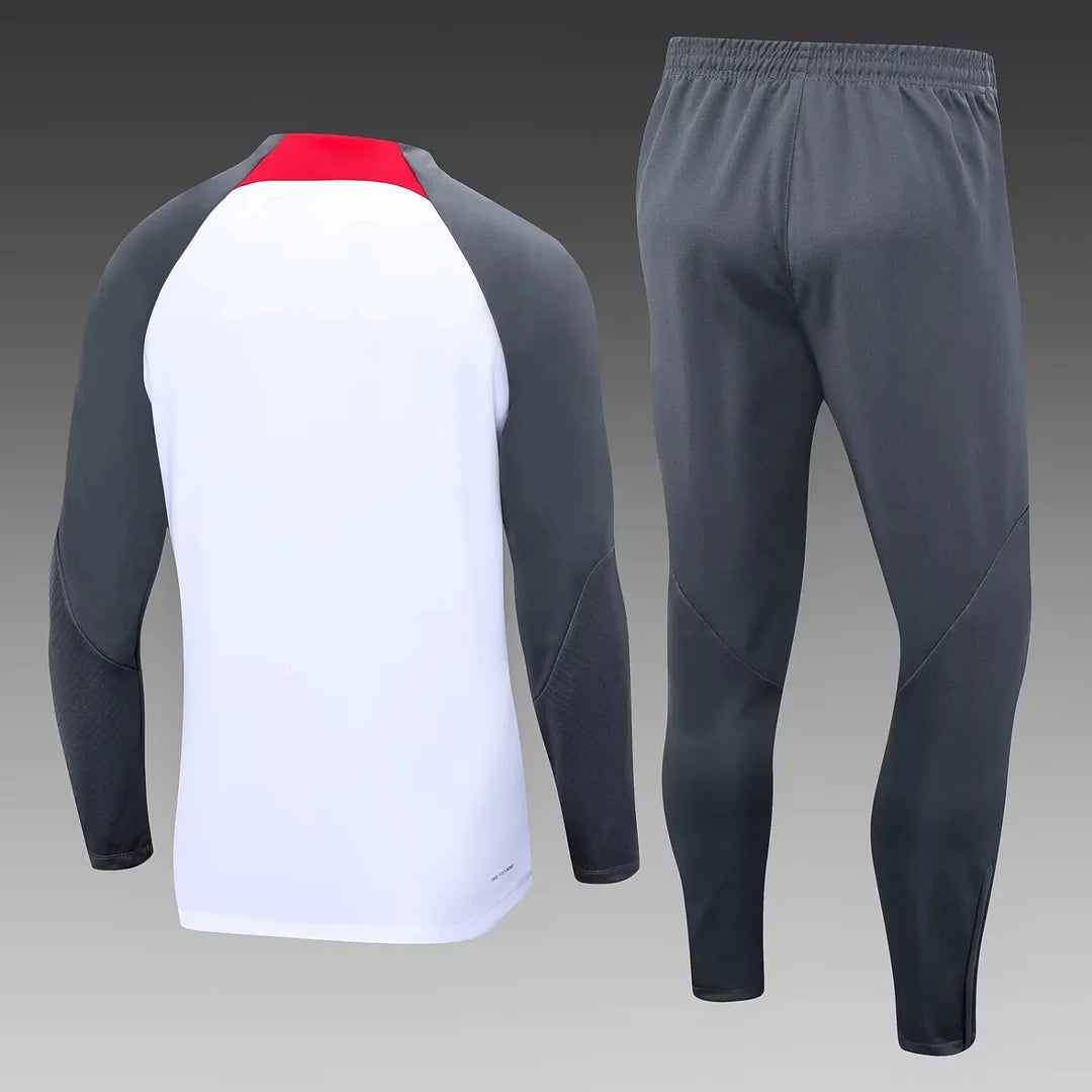 2023/2024 Liverpool Half-Pull Training Suit White Football track suit