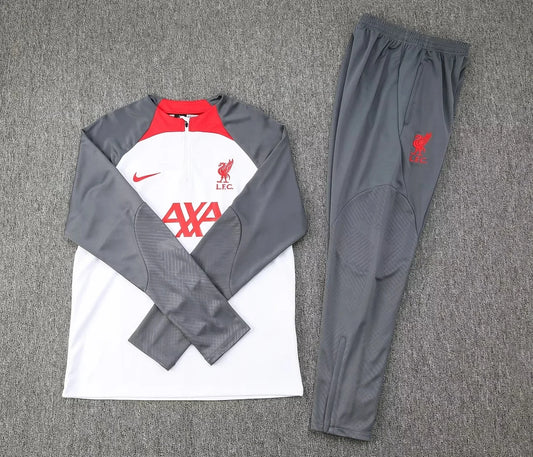 2023/2024 Liverpool Half-Pull Training Suit White Football track suit