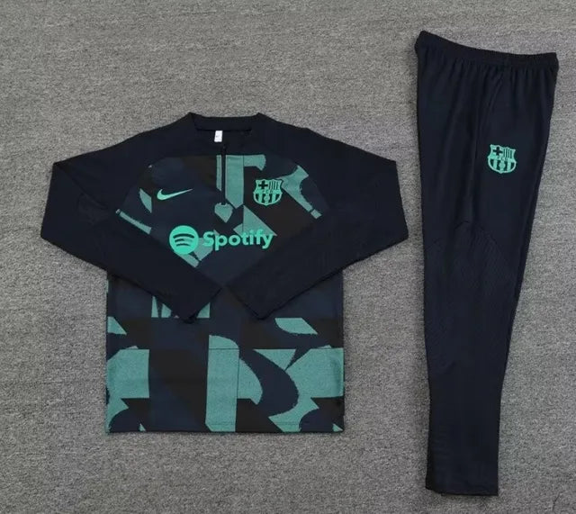 2023/24 Barcelona Green & Black Tracksuit