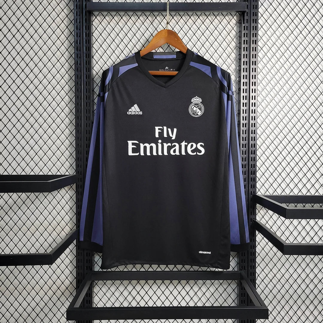 2016/2017 Retro Long Sleeve Real Madrid Third Away Football Shirt