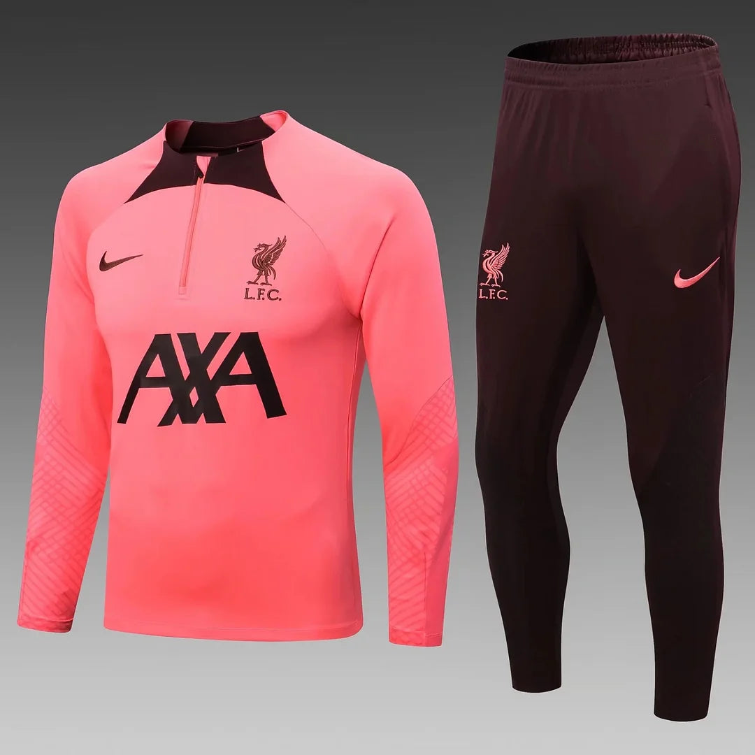 2022/2023 Liverpool Half-Pull Training Suit Pink Football track suit